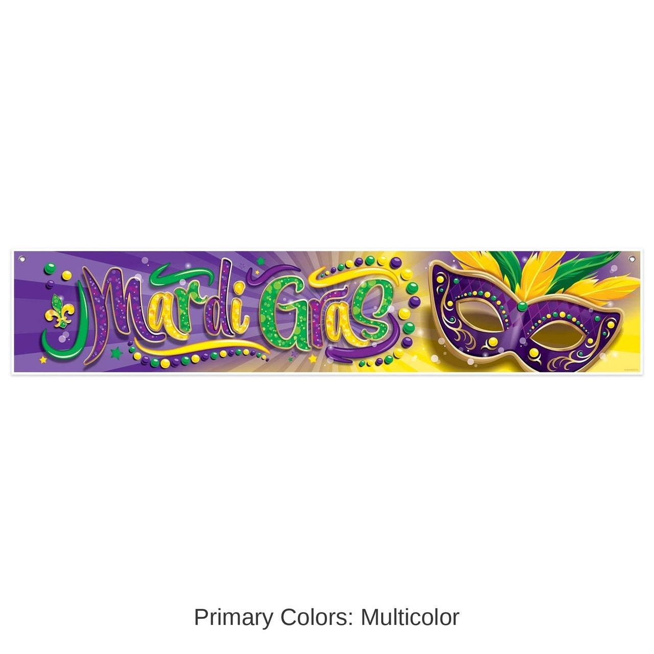 12 Pack Bulk Mardi Gras Banner