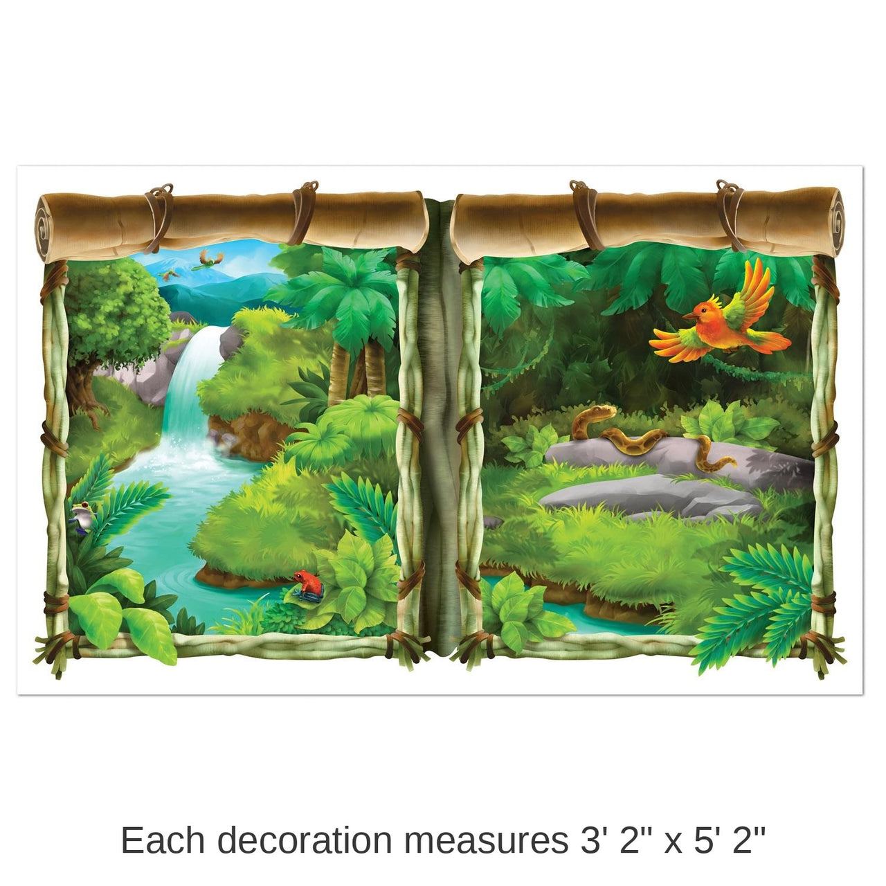 6 Pack Bulk Jungle Party Insta-View Decoration