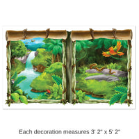 6 Pack Bulk Jungle Party Insta-View Decoration