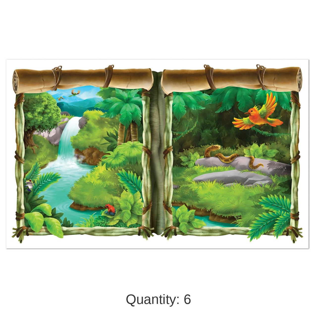 6 Pack Bulk Jungle Party Insta-View Decoration