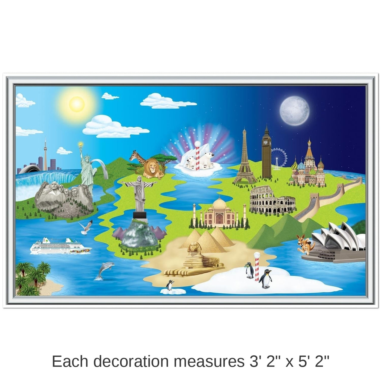 6 Pack Bulk Window To The World Party Insta-View Decoration