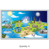6 Pack Bulk Window To The World Party Insta-View Decoration