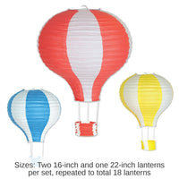 18 Pack Bulk Hot Air Balloon Party Paper Lanterns