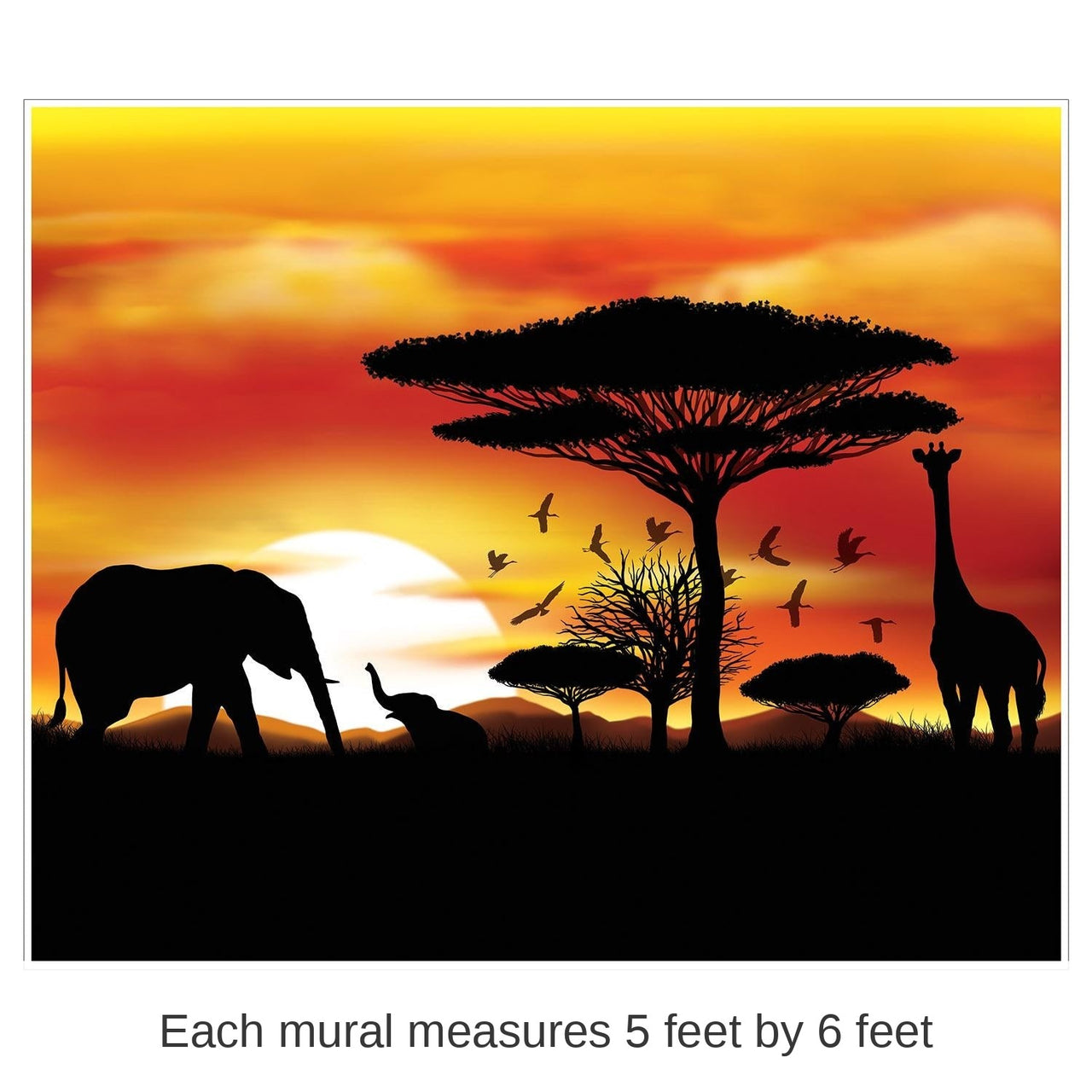 6 Pack Bulk Safari Party Insta-Mural