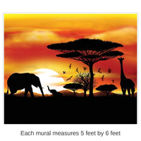 6 Pack Bulk Safari Party Insta-Mural