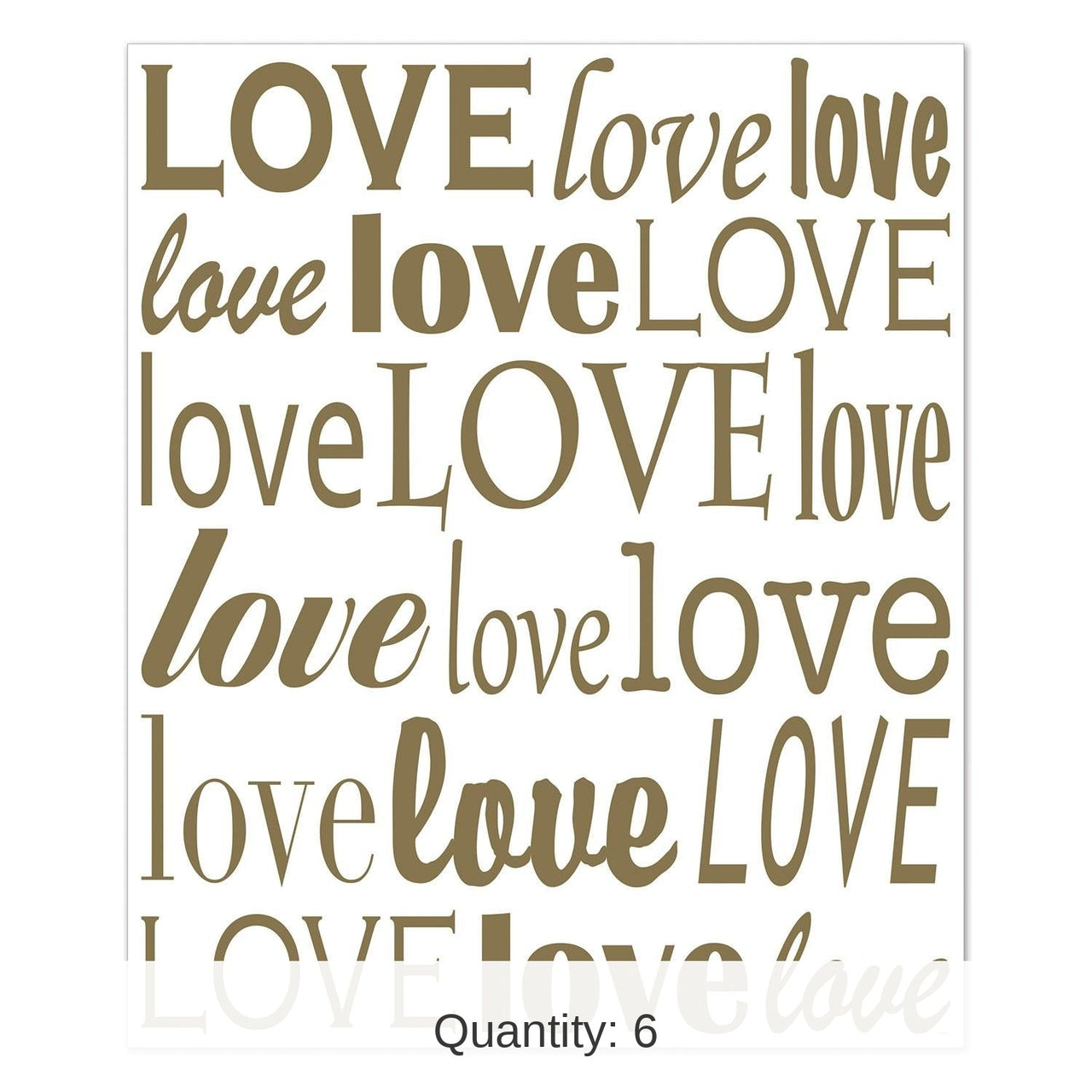 6 Pack Bulk Love Insta-Mural Decoration Photo Op