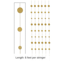 72 Piece Bulk Glittered Dot Stringers gold