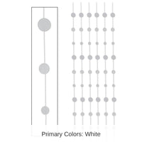 72 Piece Bulk Glittered Dot Stringers silver