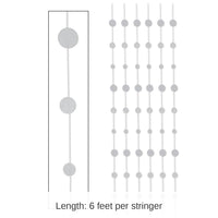 72 Piece Bulk Glittered Dot Stringers silver
