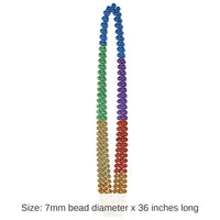 72 Pack Bulk Rainbow Bead Necklaces