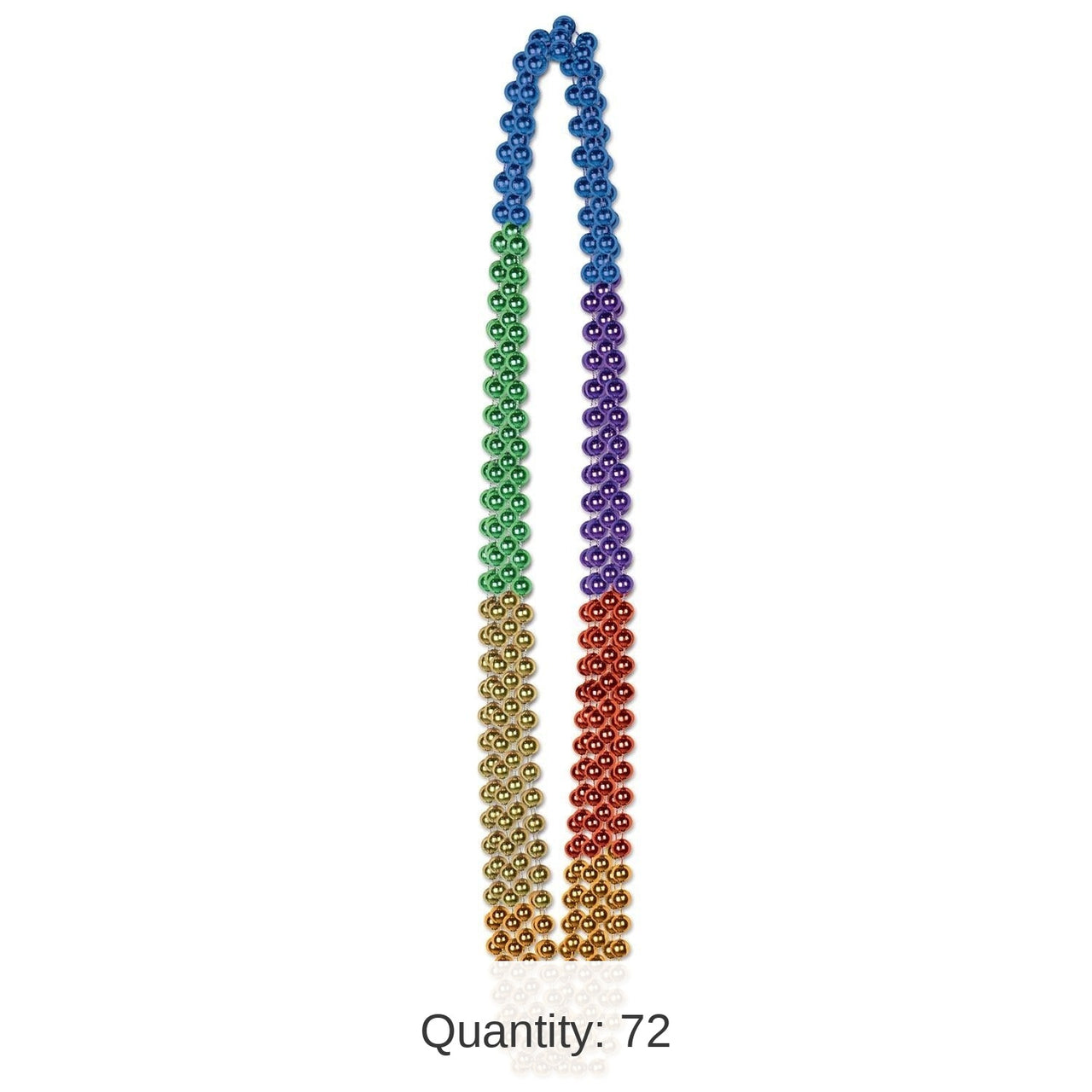 72 Pack Bulk Rainbow Bead Necklaces