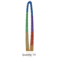 72 Pack Bulk Rainbow Bead Necklaces
