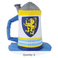 6 Pack Bulk Oktoberfest Felt Beer Stein Hat