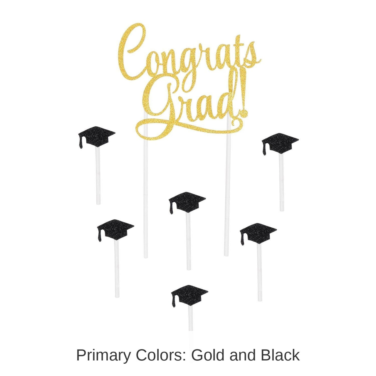 12 Pack Bulk Congrats Grad! Graduation Party Cake Topper