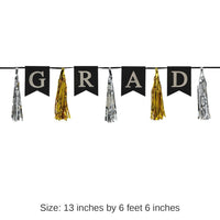 12 Pack Bulk Grad Tassel Graduation Party Streamer