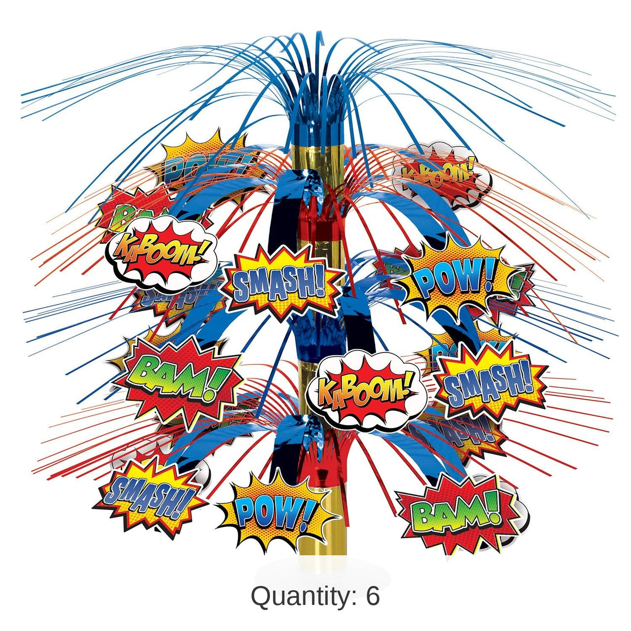 6 Pack Bulk Hero Cascade Party Centerpiece