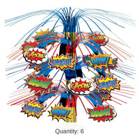 6 Pack Bulk Hero Cascade Party Centerpiece