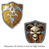 24 Pack Bulk Shield Party Decoration Cutouts