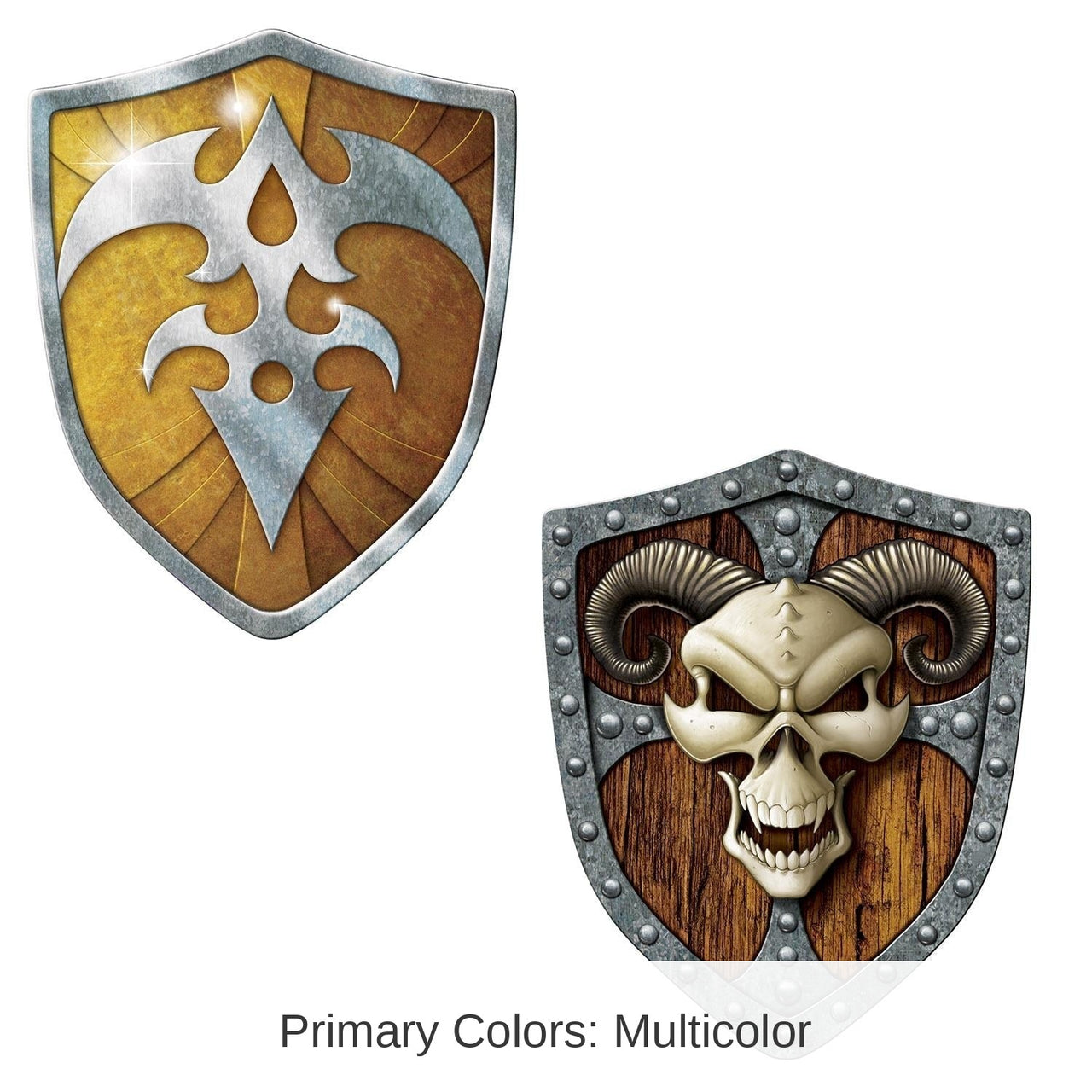 24 Pack Bulk Shield Party Decoration Cutouts