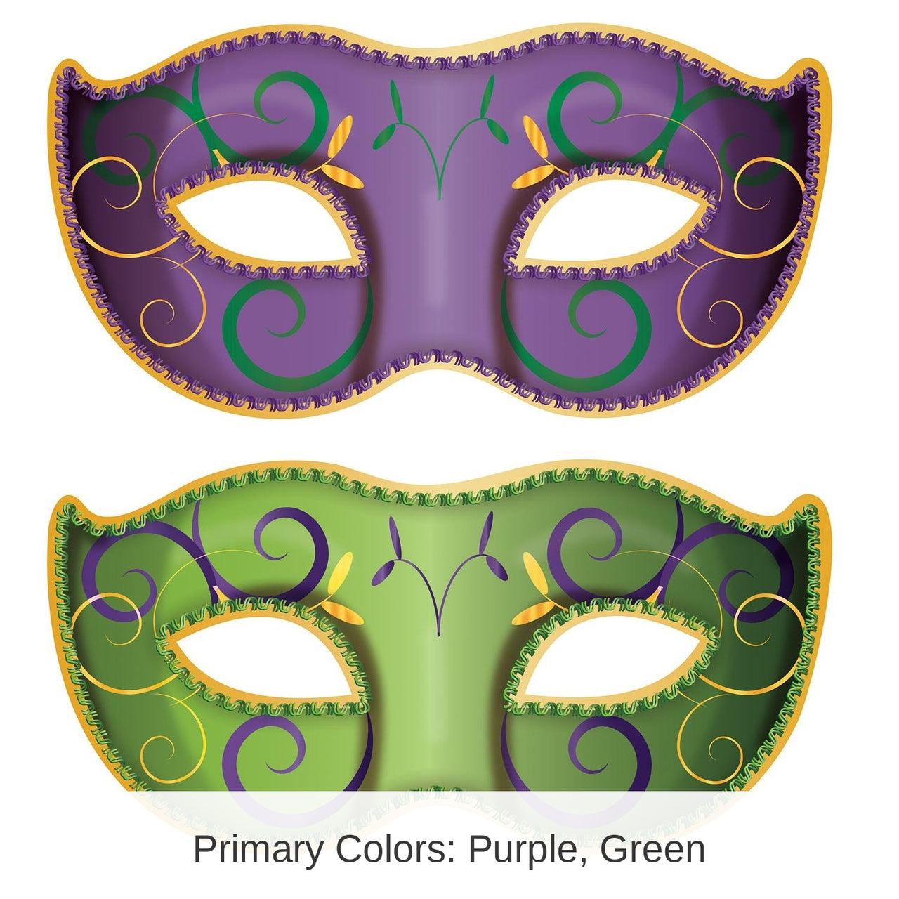 24 Pack Bulk Jumbo Mardi Gras Mask Cutouts