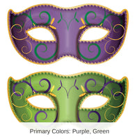 24 Pack Bulk Jumbo Mardi Gras Mask Cutouts