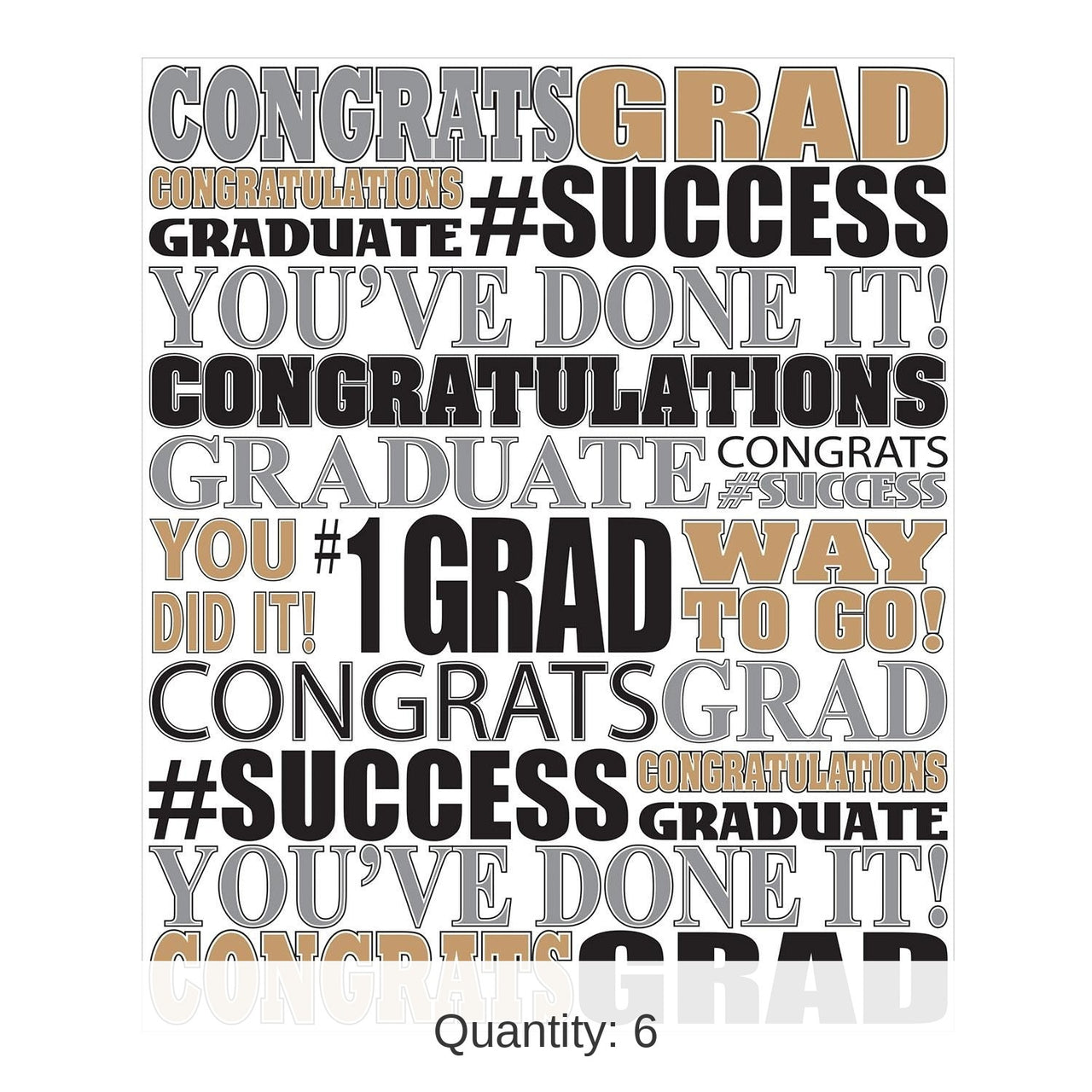 6 Pack Bulk Graduation Party Insta-Mural Decoration Photo Op
