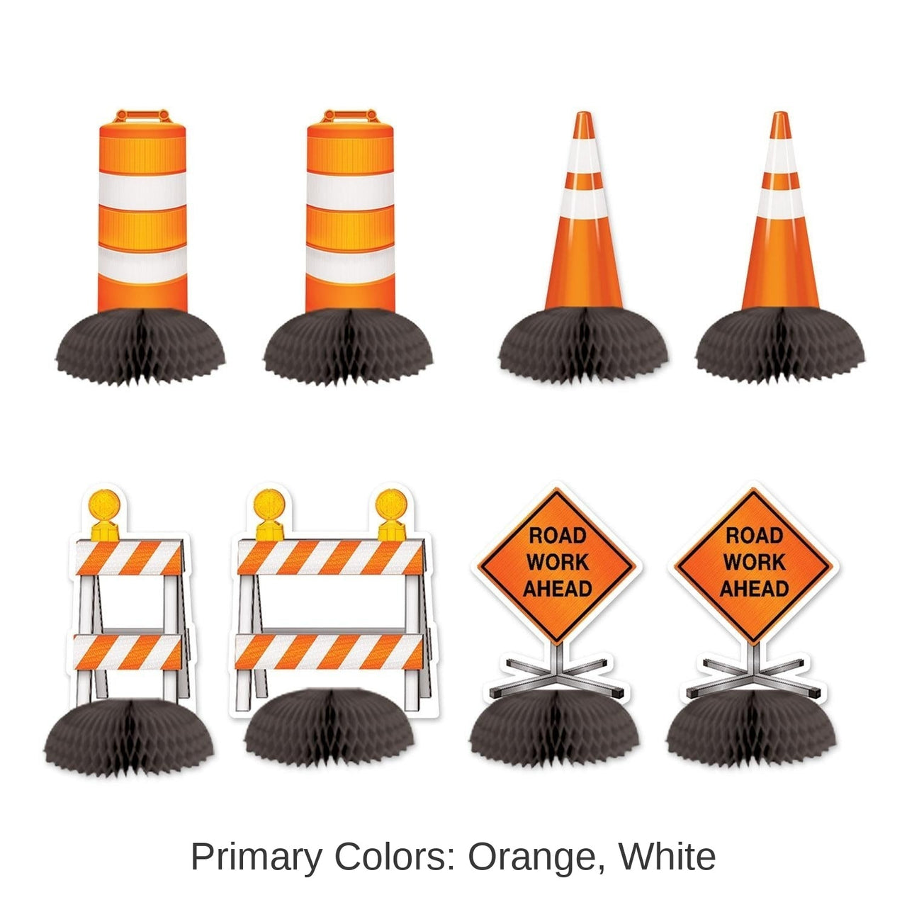 96 Pack Bulk Construction Mini Party Centerpieces