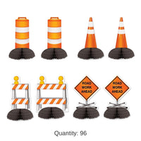 96 Pack Bulk Construction Mini Party Centerpieces