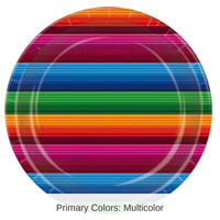 96 Pack Bulk Fiesta Paper Plates 7 inch