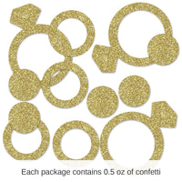 12 Pack Bulk Bachelorette Party Diamond Ring Deluxe Sparkle Confetti (0.5 Oz/Pkg)