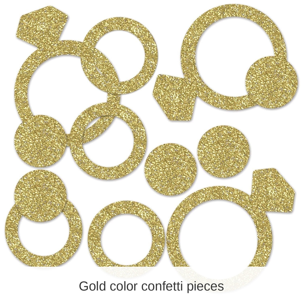 12 Pack Bulk Bachelorette Party Diamond Ring Deluxe Sparkle Confetti (0.5 Oz/Pkg)