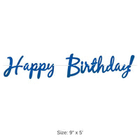 12 Pack Bulk Foil Happy Birthday Party Streamer Blue