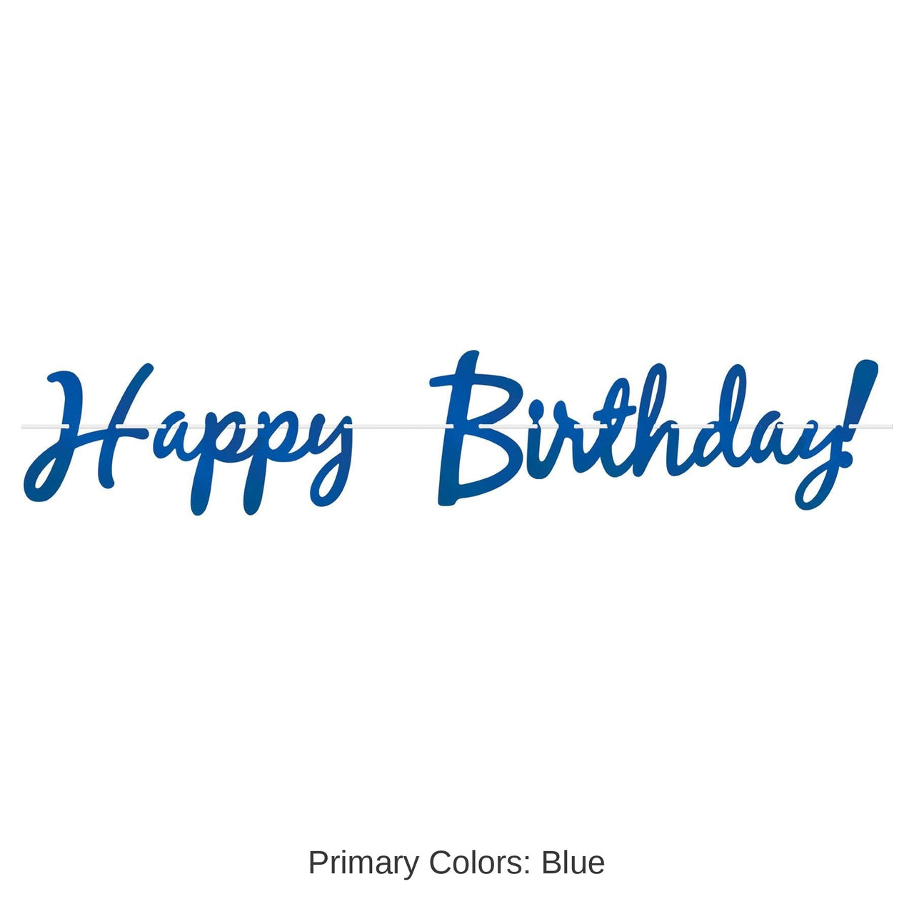 12 Pack Bulk Foil Happy Birthday Party Streamer Blue