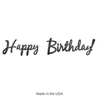 12 Pack Bulk Foil Happy Birthday Party Streamer Black