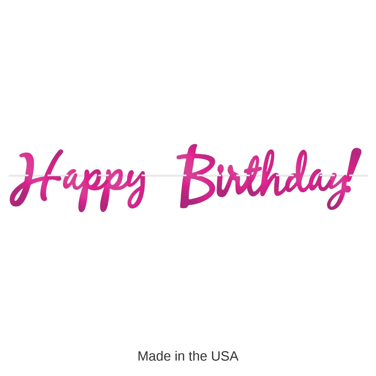 12 Pack Bulk Foil Happy Birthday Party Streamer Cerise