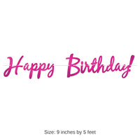 12 Pack Bulk Foil Happy Birthday Party Streamer Cerise