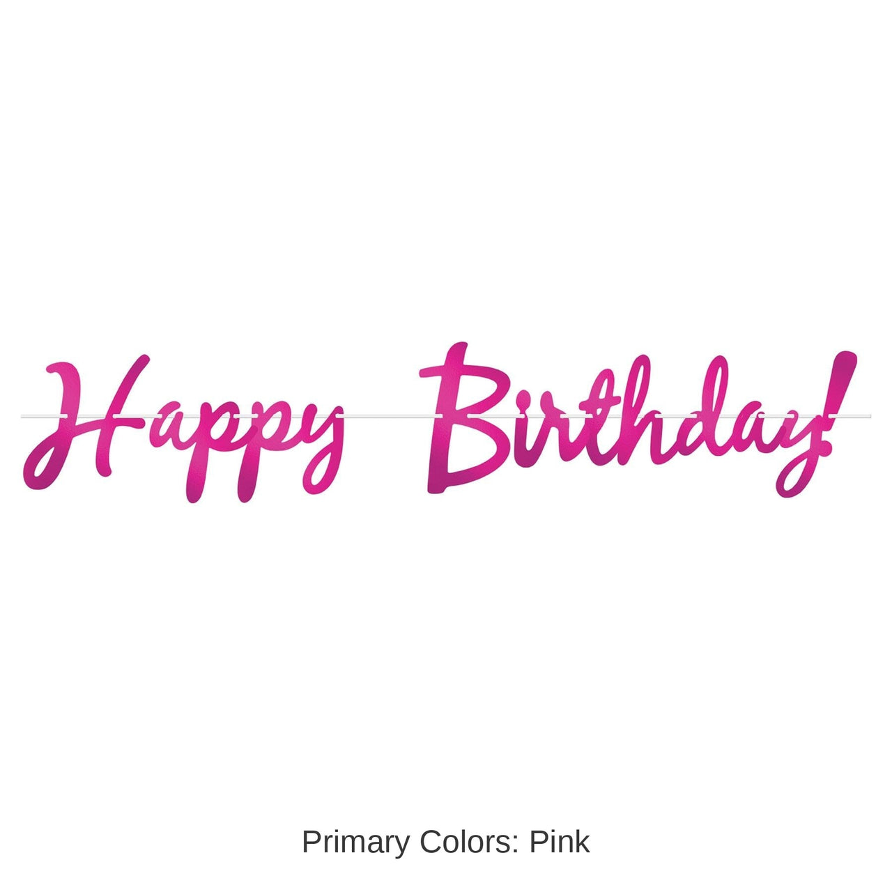 12 Pack Bulk Foil Happy Birthday Party Streamer Cerise