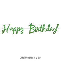 12 Pack Bulk Foil Happy Birthday Party Streamer Green