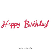 12 Pack Bulk Foil Happy Birthday Party Streamer Red
