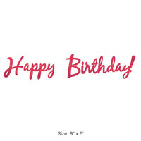 12 Pack Bulk Foil Happy Birthday Party Streamer Red