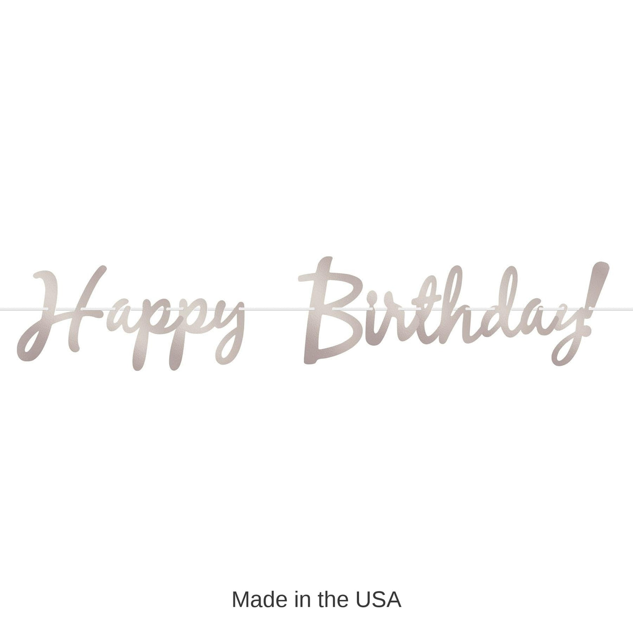12 Pack Bulk Foil Happy Birthday Party Streamer - silver