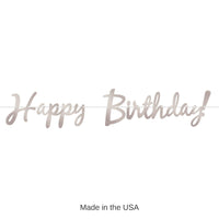 12 Pack Bulk Foil Happy Birthday Party Streamer - silver