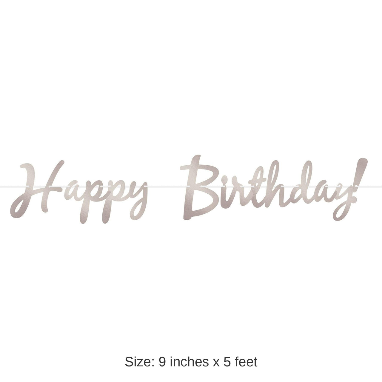 12 Pack Bulk Foil Happy Birthday Party Streamer - silver