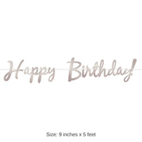 12 Pack Bulk Foil Happy Birthday Party Streamer - silver