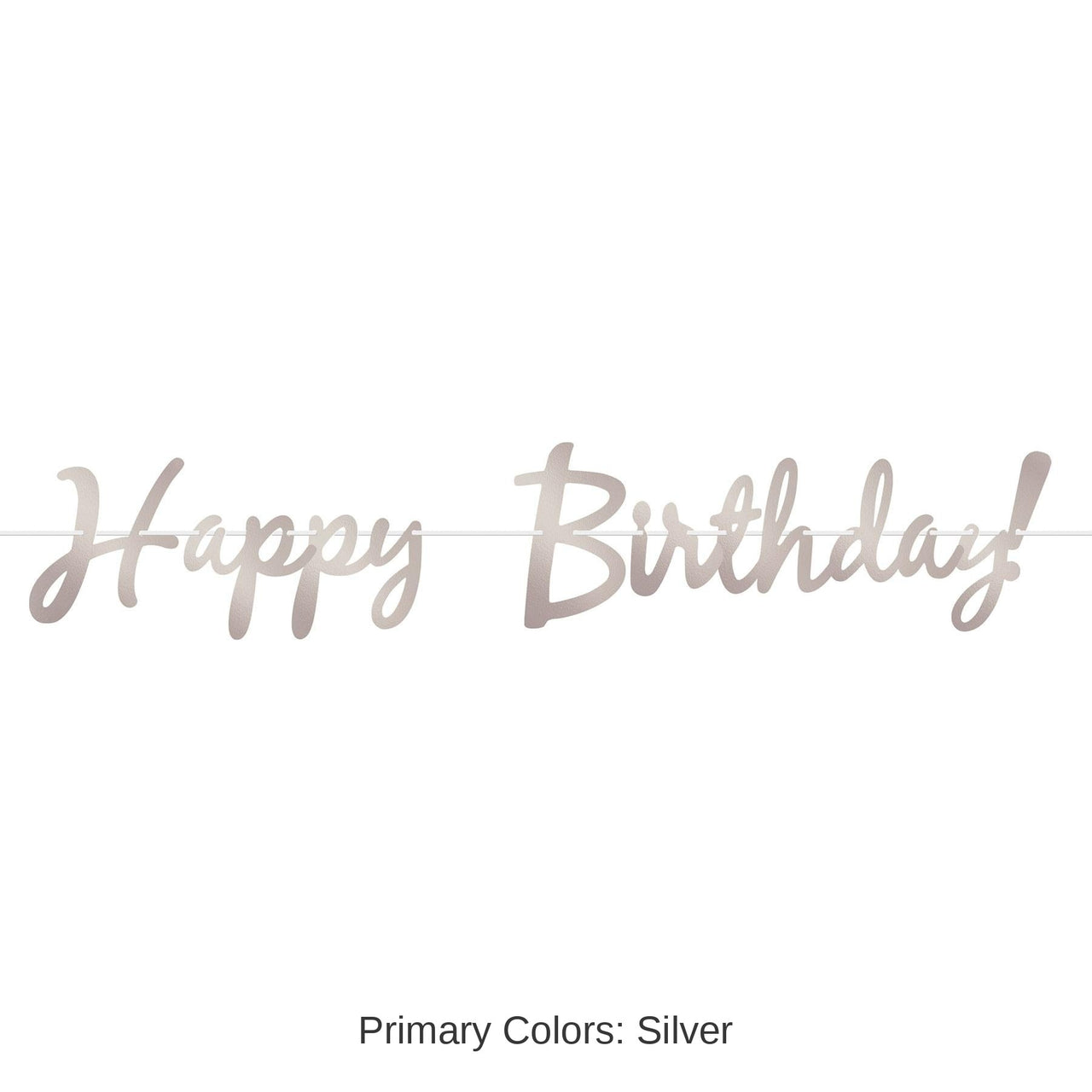 12 Pack Bulk Foil Happy Birthday Party Streamer - silver