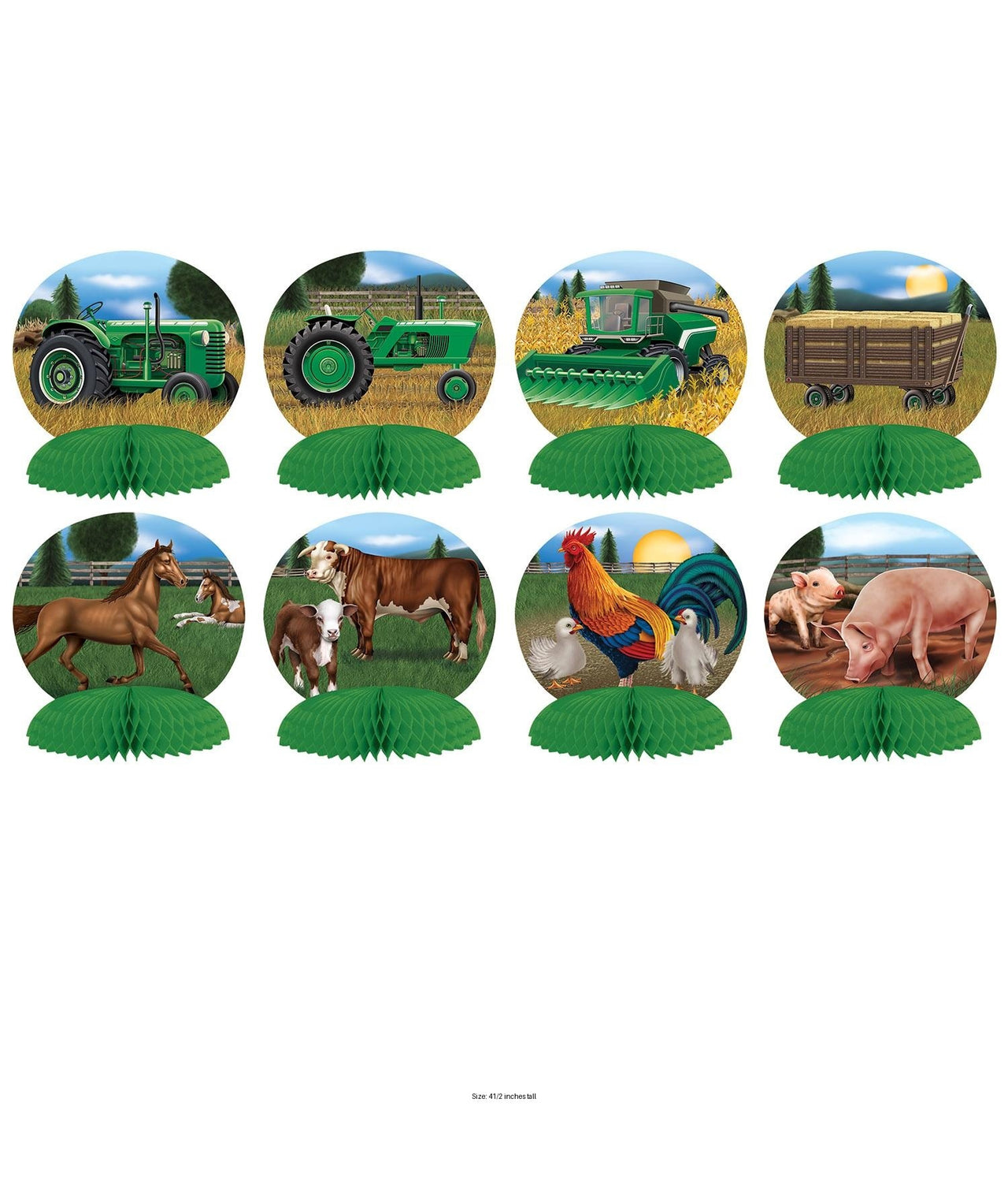 96 Pack Bulk Farm Mini Party Centerpieces