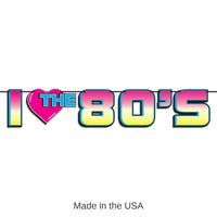 12 Pack Bulk I Love The 80's Party Streamer