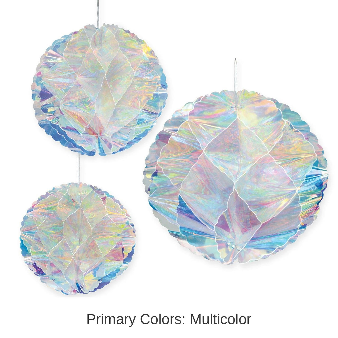 18 Pack Bulk Iridescent Party Honeycomb Balls