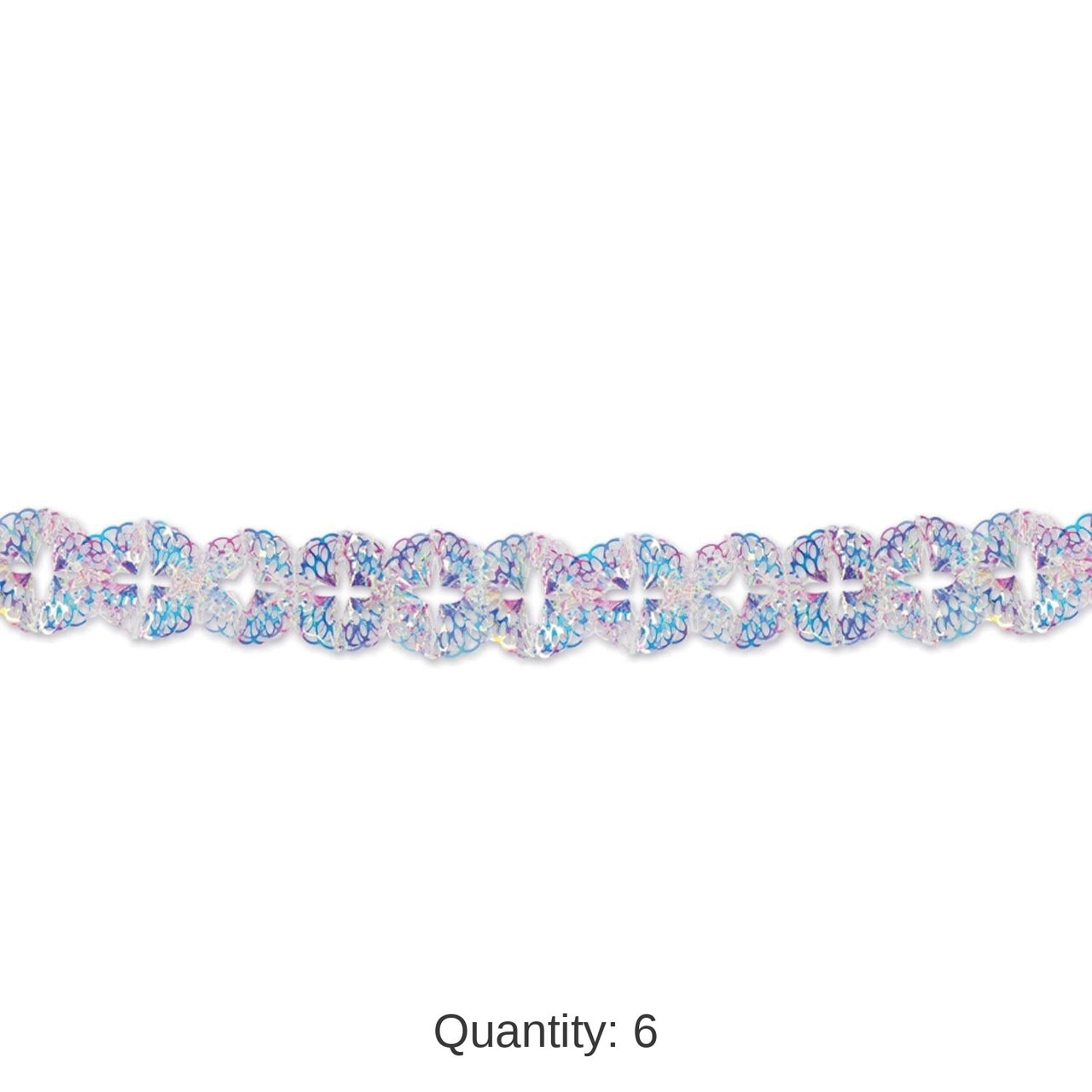 6 Pack Bulk Iridescent Party Garland