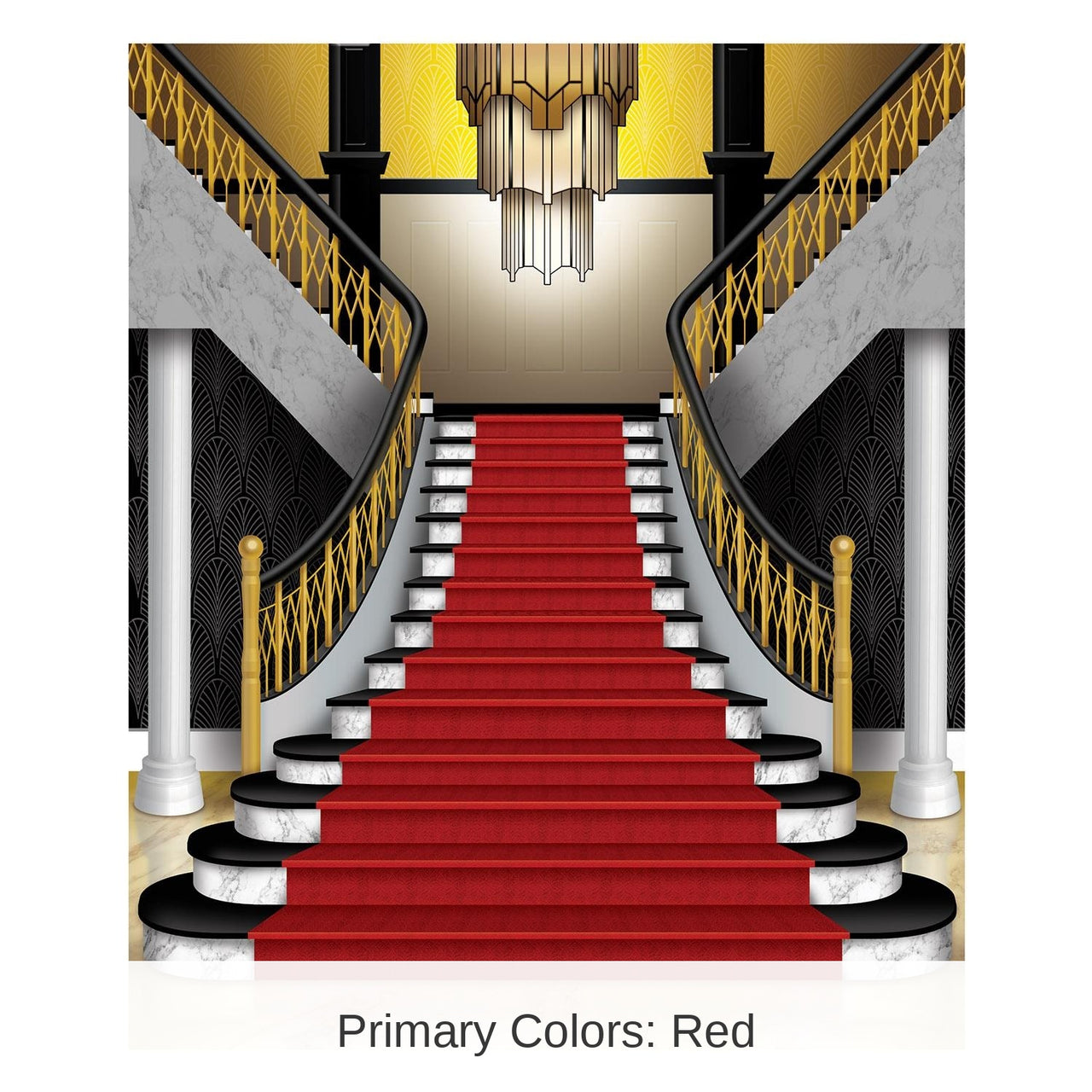 6 Pack Bulk Grand Staircase Party Insta-Mural Decoration Photo Op